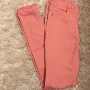 Pink skinny jeans